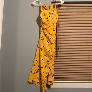 Yellow wrap skirt